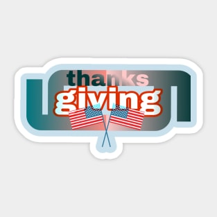 Thanksgiving T-shirt Sticker